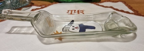 Butelka szklana z bałwankiem