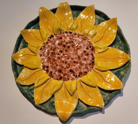 Talerzyk z z gliny szkliwiony