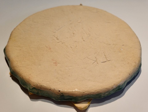 Talerzyk z z gliny szkliwiony