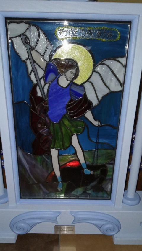 PRZYKŁADOWY WITRAŻ W SZYBIE ZESPOLONEJ WYKONANY PRZEZE MNIE