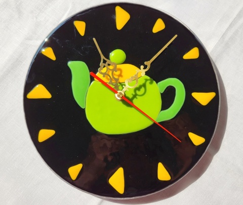 Zegar ze szkła fusingowego